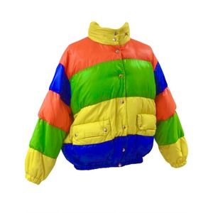 Moschino Multicolor Puffer Jacket